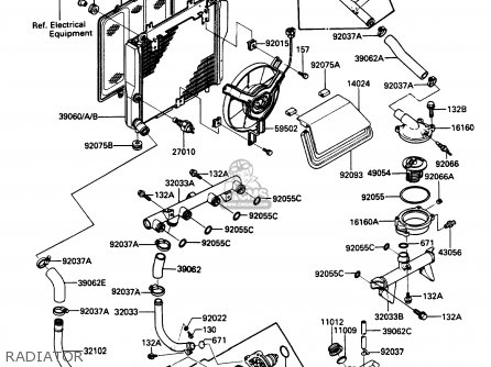 RADIATOR - ZG1000A3 CONCOURS 1988 USA CALIFORNIA CANADA
