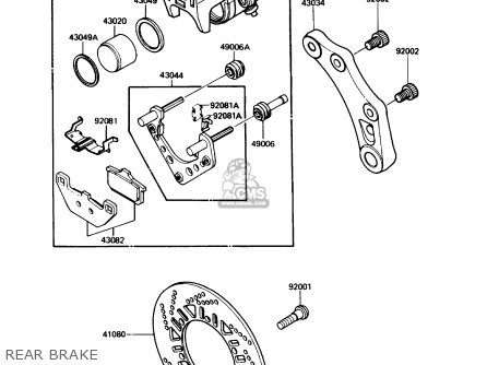 REAR BRAKE - ZG1000A3 CONCOURS 1988 USA CALIFORNIA CANADA