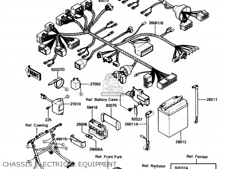 CHASSIS ELECTRICAL EQUIPMENT - ZG1000A3 CONCOURS 1988 USA CALIFORNIA CANADA