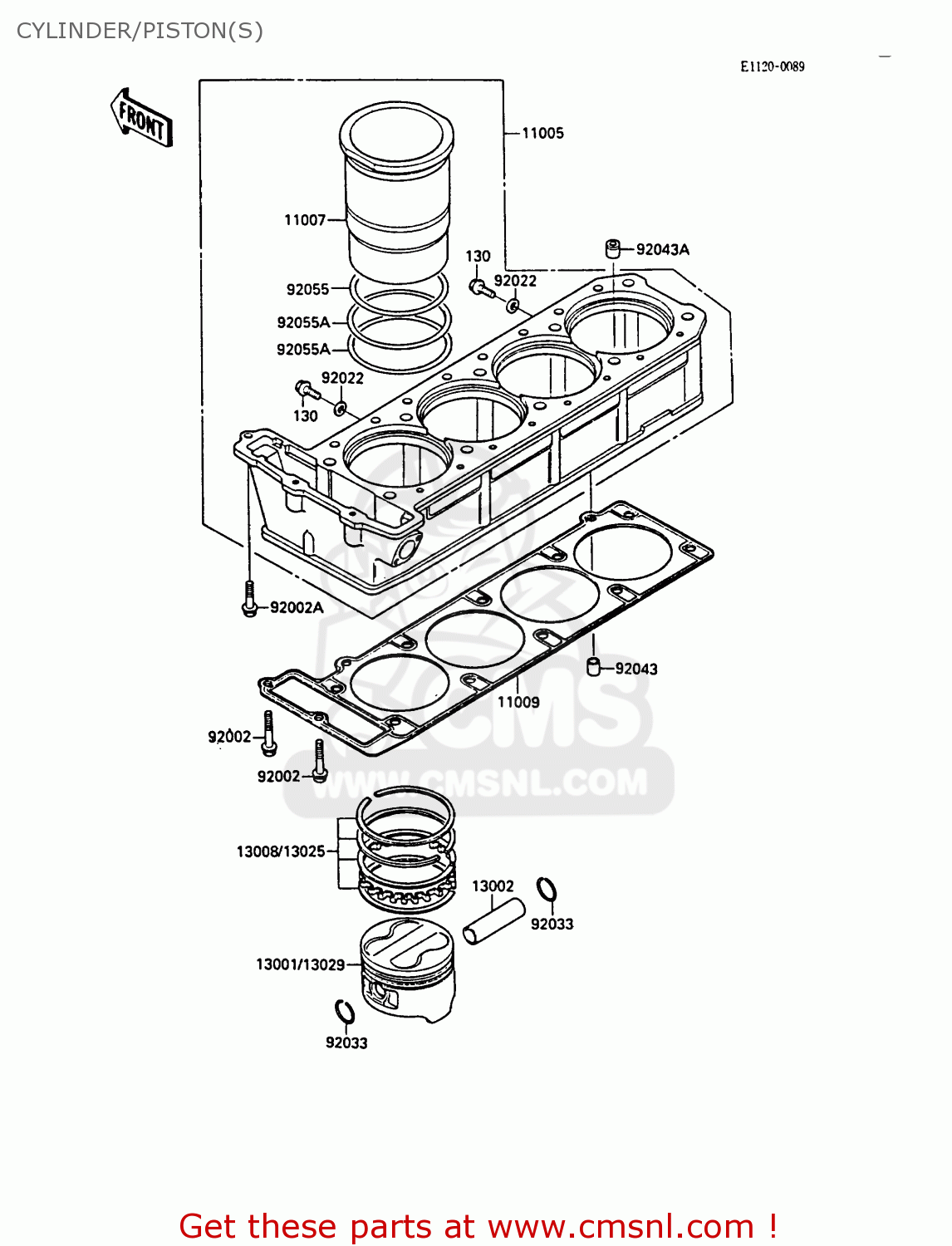 CYLINDER/PISTON(S) ZG1000A3A 1000GTR 1988 UNITED KINGDOM