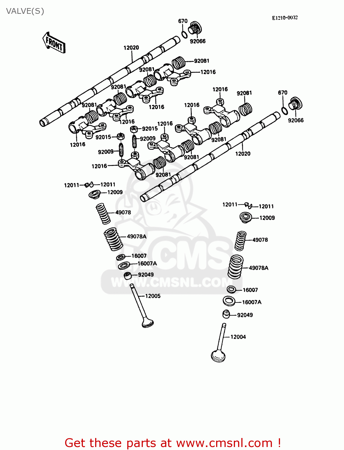 VALVE(S) ZG1000A3A 1000GTR 1988 UNITED KINGDOM