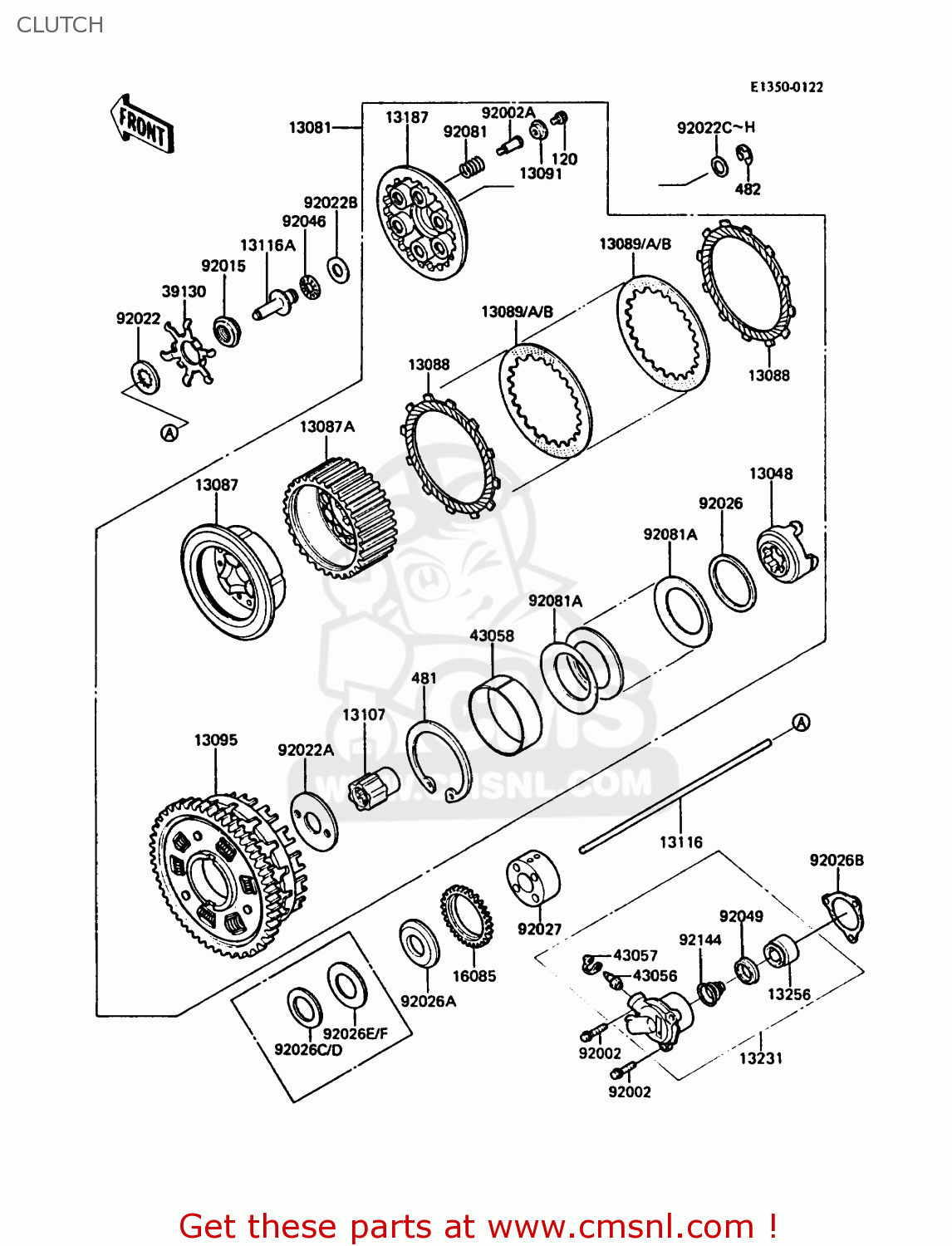 CLUTCH ZG1000A3A 1000GTR 1988 UNITED KINGDOM