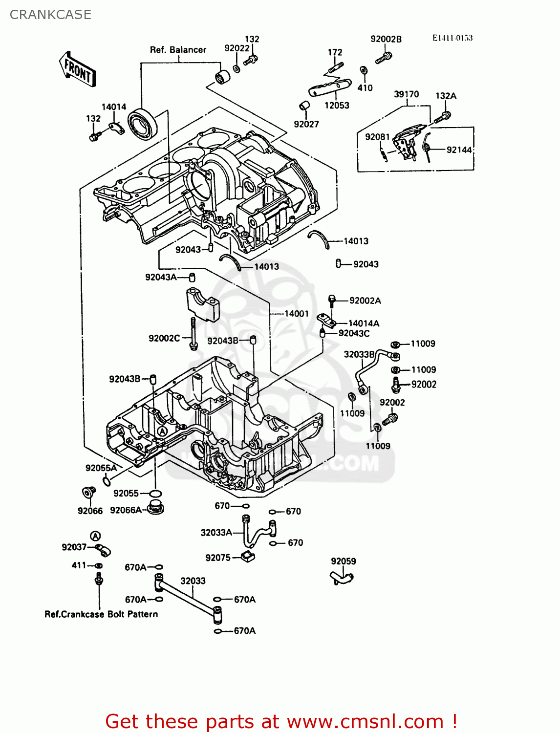 CRANKCASE ZG1000A3A 1000GTR 1988 UNITED KINGDOM