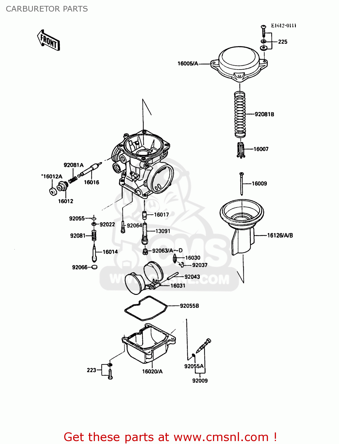 CARBURETOR PARTS ZG1000A3A 1000GTR 1988 UNITED KINGDOM