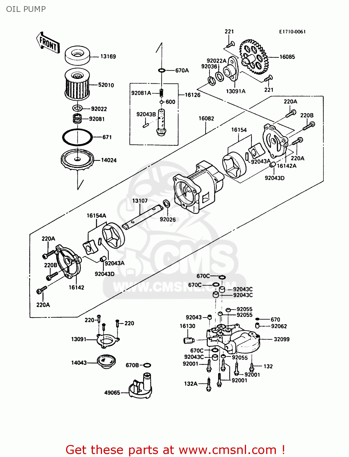 OIL PUMP ZG1000A3A 1000GTR 1988 UNITED KINGDOM