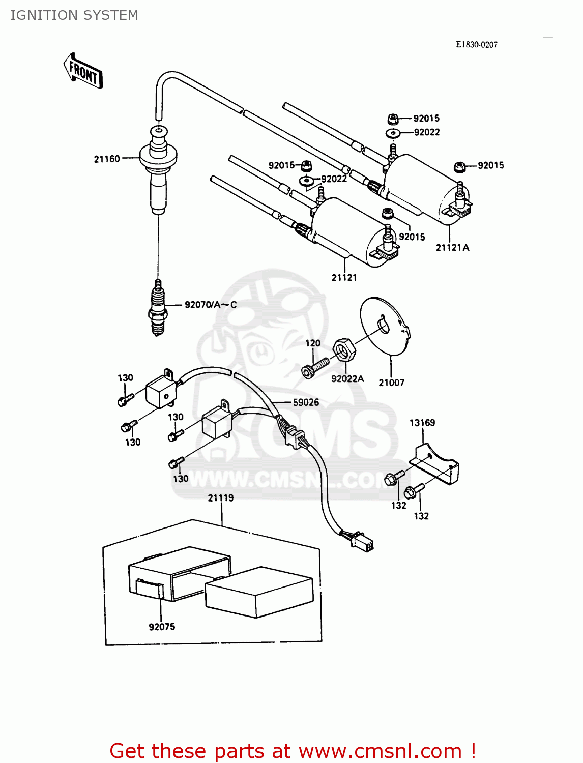 IGNITION SYSTEM ZG1000A3A 1000GTR 1988 UNITED KINGDOM