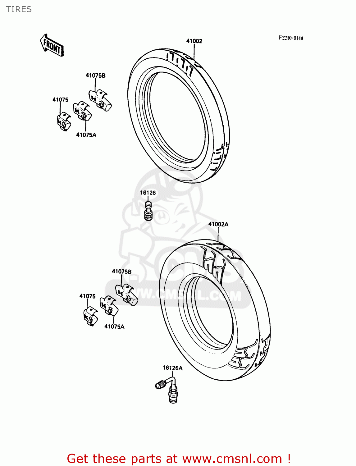 TIRES ZG1000A3A 1000GTR 1988 UNITED KINGDOM
