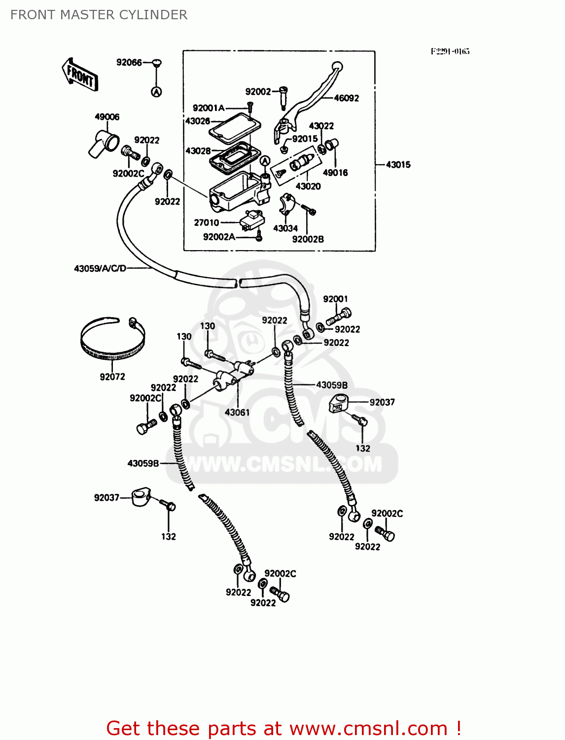 FRONT MASTER CYLINDER ZG1000A3A 1000GTR 1988 UNITED KINGDOM