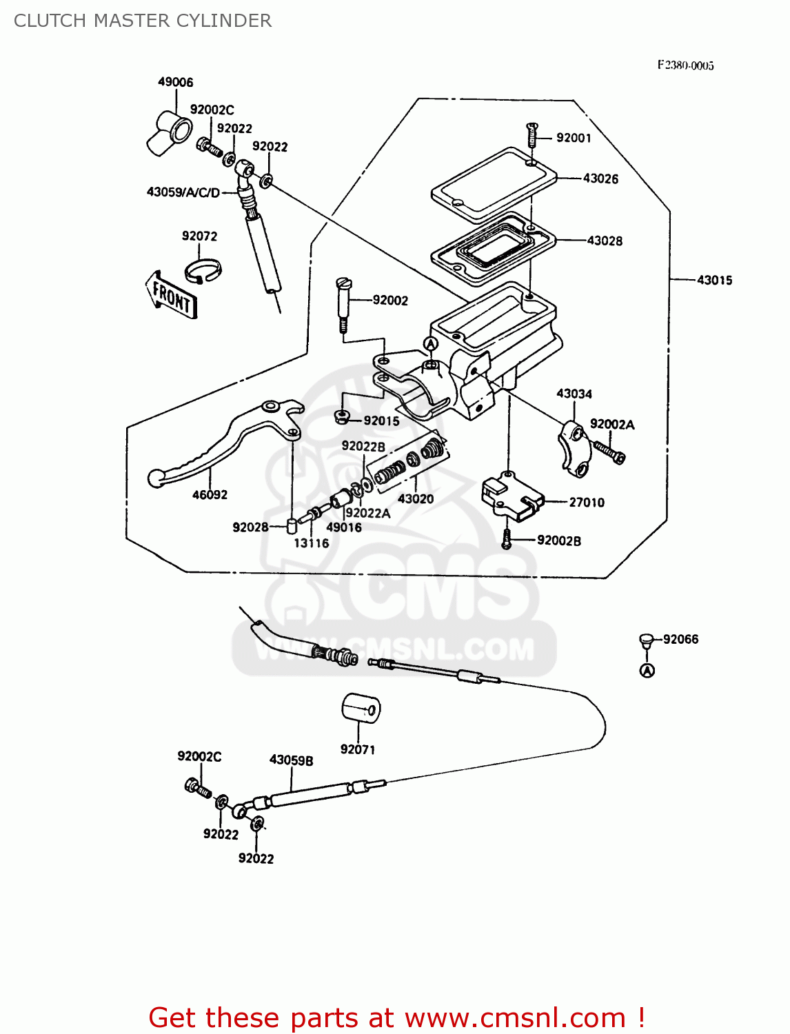 CLUTCH MASTER CYLINDER ZG1000A3A 1000GTR 1988 UNITED KINGDOM