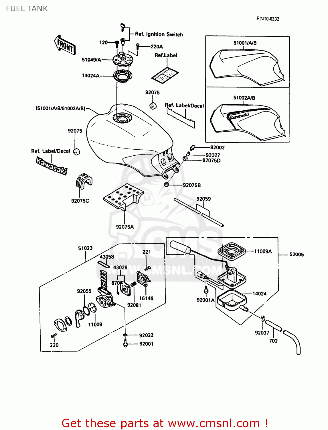 FUEL TANK ZG1000A3A 1000GTR 1988 UNITED KINGDOM