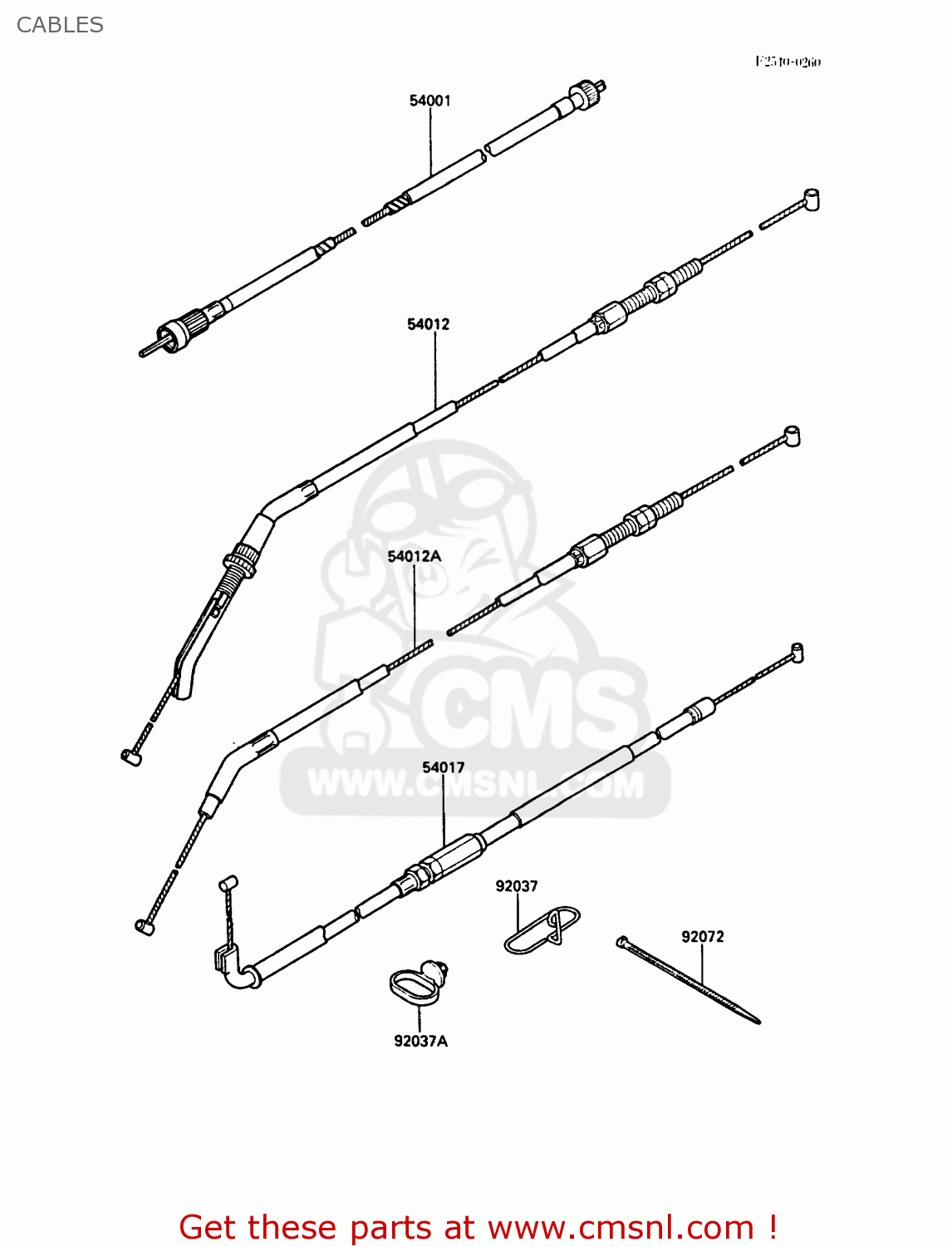CABLES ZG1000A3A 1000GTR 1988 UNITED KINGDOM