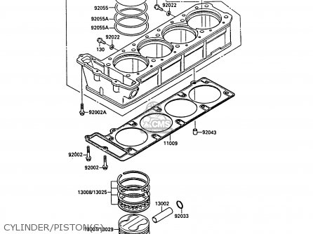 CYLINDER/PISTON(S) - ZG1000A3A 1000GTR 1988 UNITED KINGDOM
