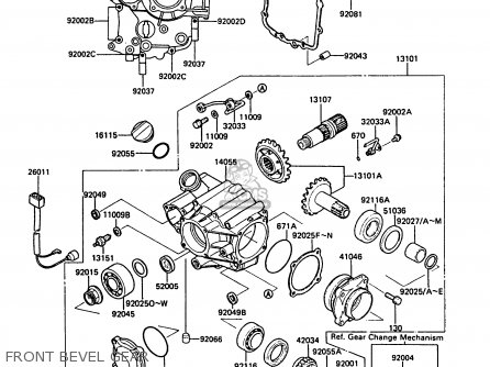 FRONT BEVEL GEAR - ZG1000A3A 1000GTR 1988 UNITED KINGDOM