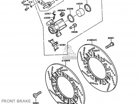 FRONT BRAKE - ZG1000A3A 1000GTR 1988 UNITED KINGDOM