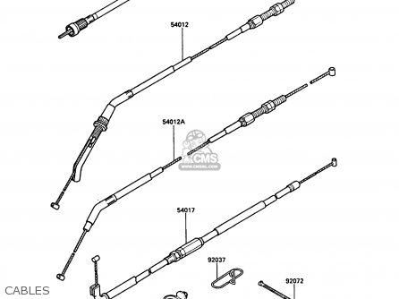 CABLES - ZG1000A3A 1000GTR 1988 UNITED KINGDOM