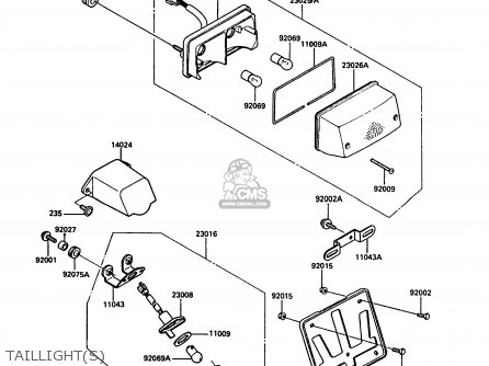 TAILLIGHT(S) - ZG1000A3A 1000GTR 1988 UNITED KINGDOM