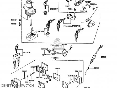 IGNITION SWITCH - ZG1000A3A 1000GTR 1988 UNITED KINGDOM