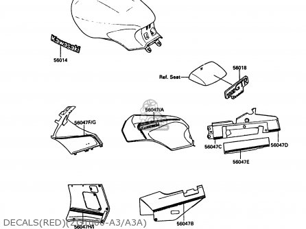 DECALS(RED)(ZG1000-A3/A3A) - ZG1000A3A 1000GTR 1988 UNITED KINGDOM
