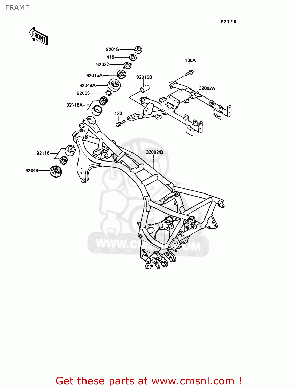 FRAME ZG1000A4 1000GTR 1989 EUROPE FR UK AR NR SD
