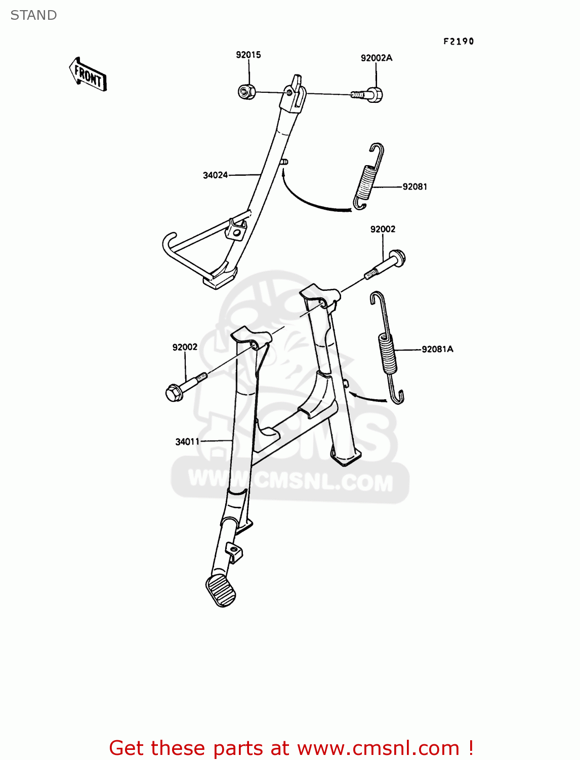 STAND ZG1000A4 1000GTR 1989 EUROPE FR UK AR NR SD