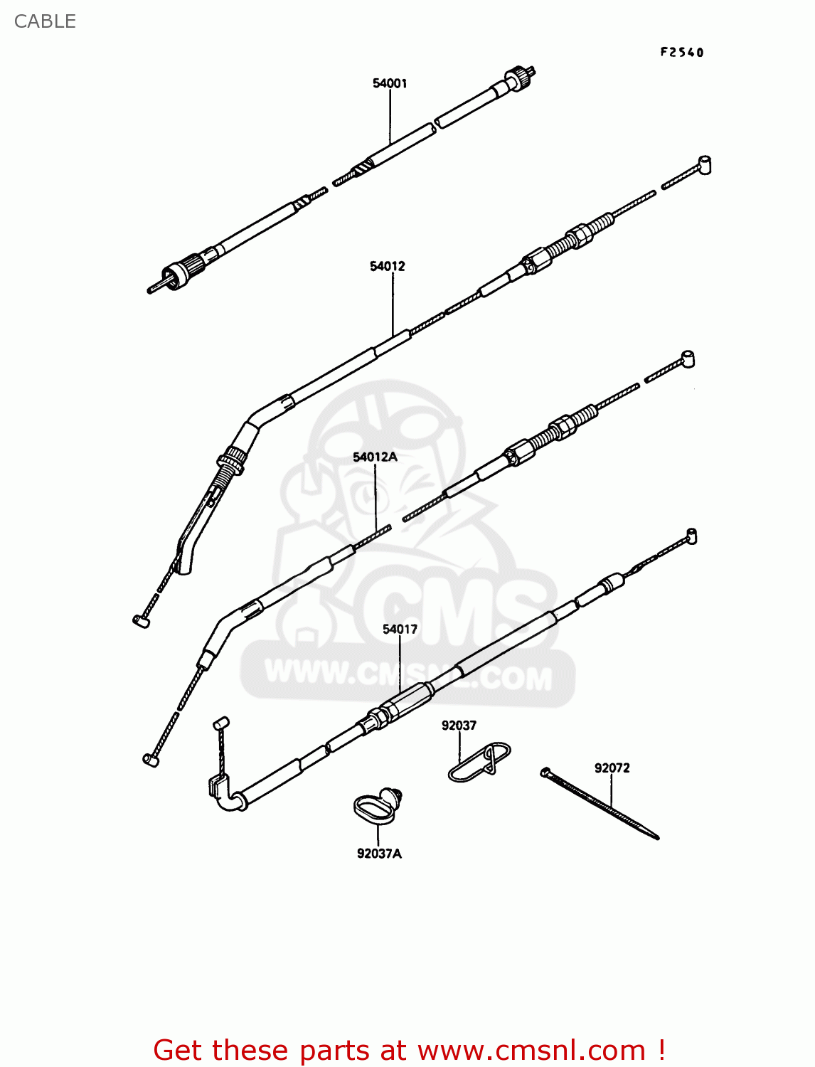 CABLE ZG1000A4 1000GTR 1989 EUROPE FR UK AR NR SD