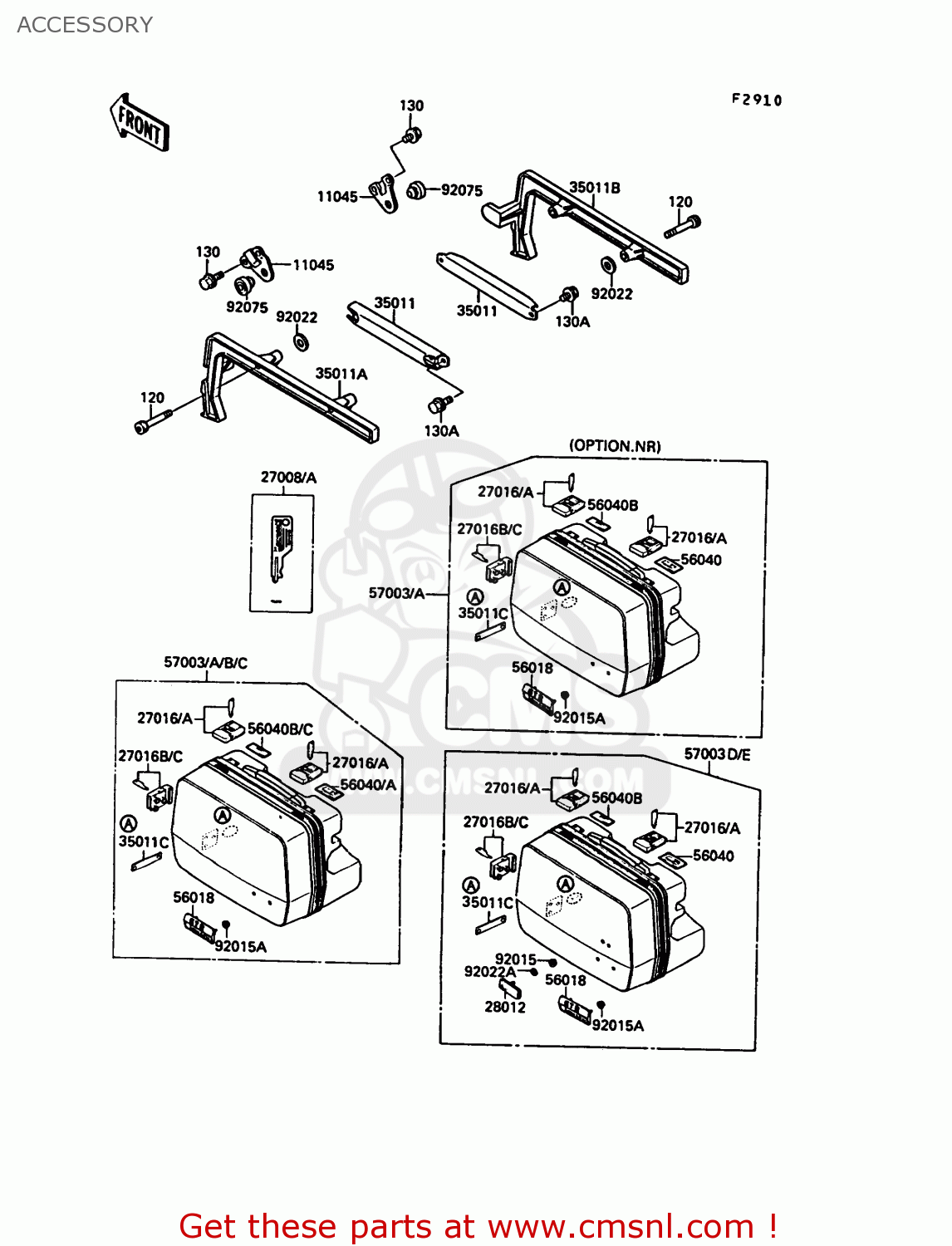 ACCESSORY ZG1000A4 1000GTR 1989 EUROPE FR UK AR NR SD