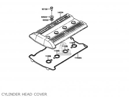 CYLINDER HEAD COVER - ZG1000A4 1000GTR 1989 EUROPE FR UK AR NR SD