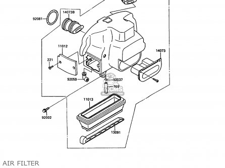 AIR FILTER - ZG1000A4 1000GTR 1989 EUROPE FR UK AR NR SD