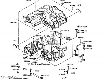 CRANKCASE - ZG1000A4 1000GTR 1989 EUROPE FR UK AR NR SD