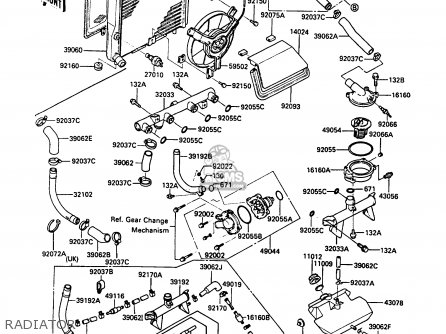 RADIATOR - ZG1000A4 1000GTR 1989 EUROPE FR UK AR NR SD