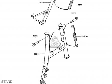 STAND - ZG1000A4 1000GTR 1989 EUROPE FR UK AR NR SD