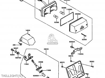TAILLIGHT(S) - ZG1000A4 1000GTR 1989 EUROPE FR UK AR NR SD
