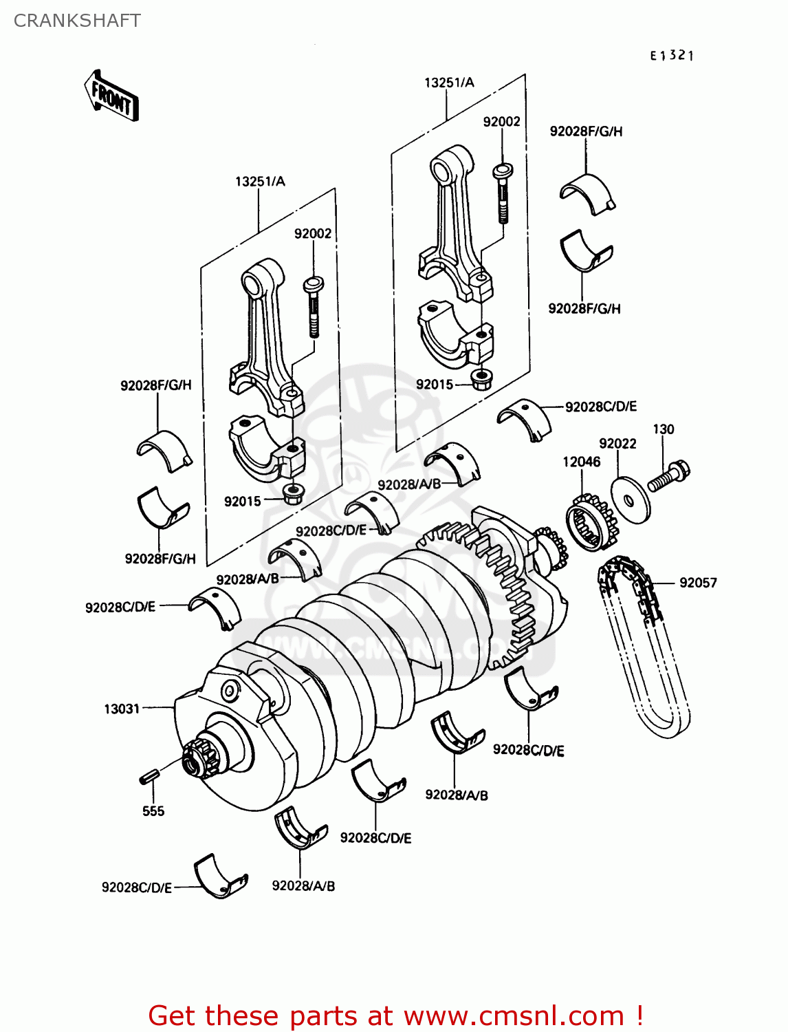 CRANKSHAFT ZG1000A4 CONCOURS 1989 CANADA