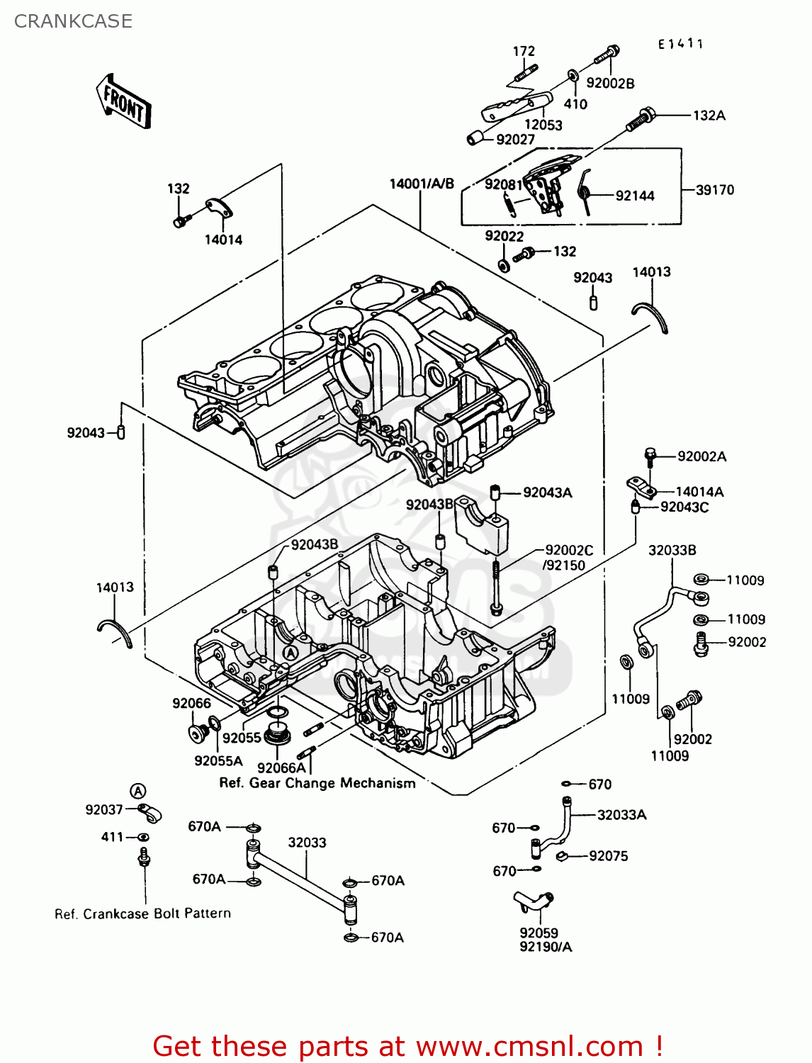 CRANKCASE ZG1000A4 CONCOURS 1989 CANADA