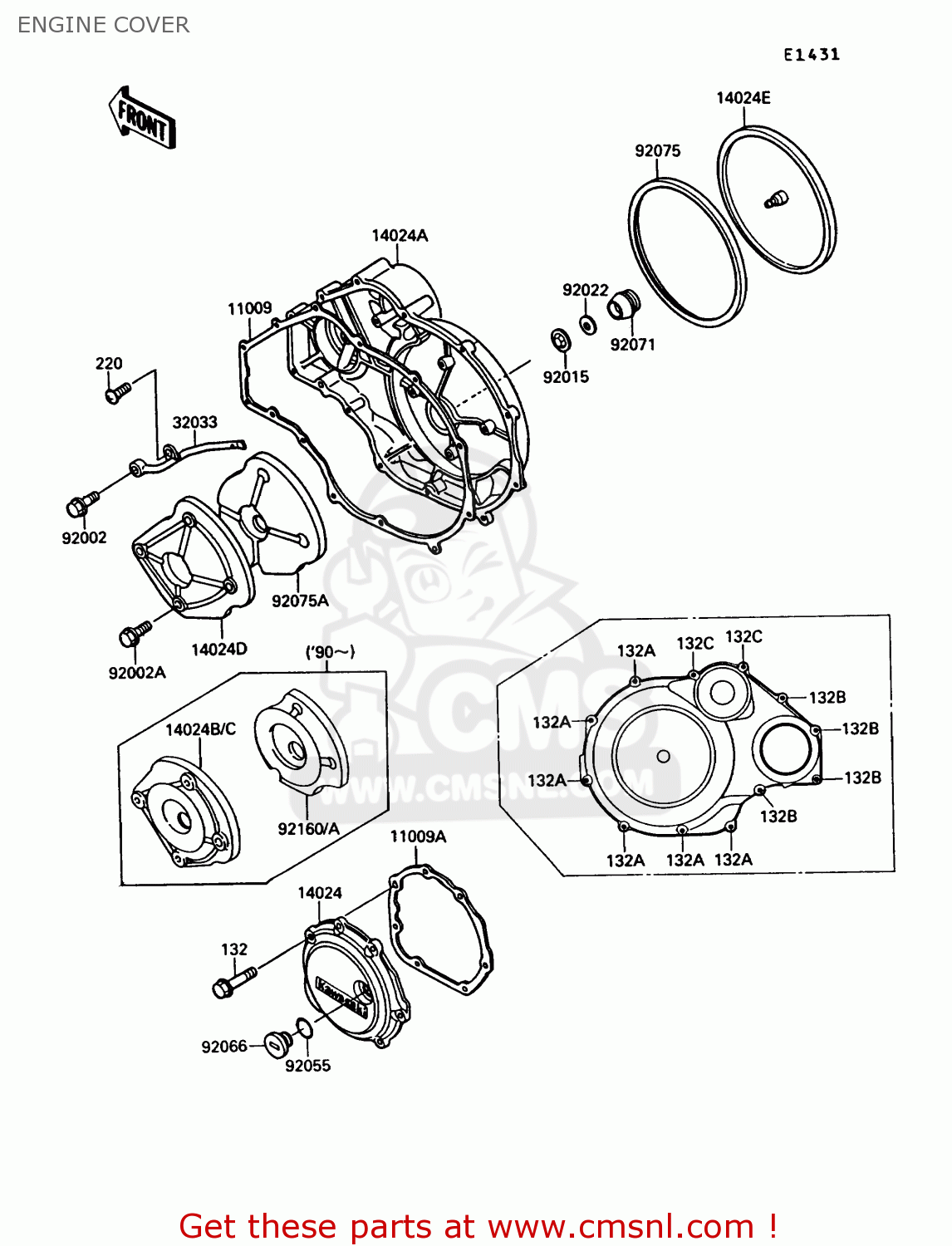 ENGINE COVER ZG1000A4 CONCOURS 1989 CANADA
