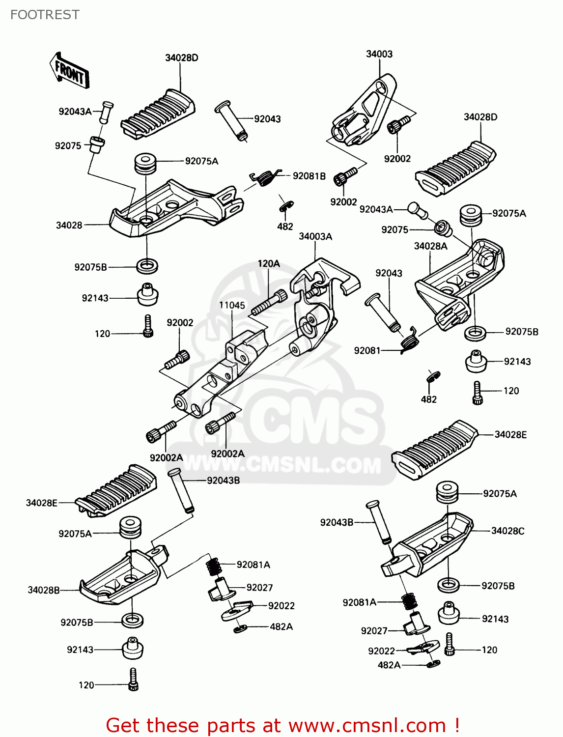 FOOTREST ZG1000A4 CONCOURS 1989 CANADA