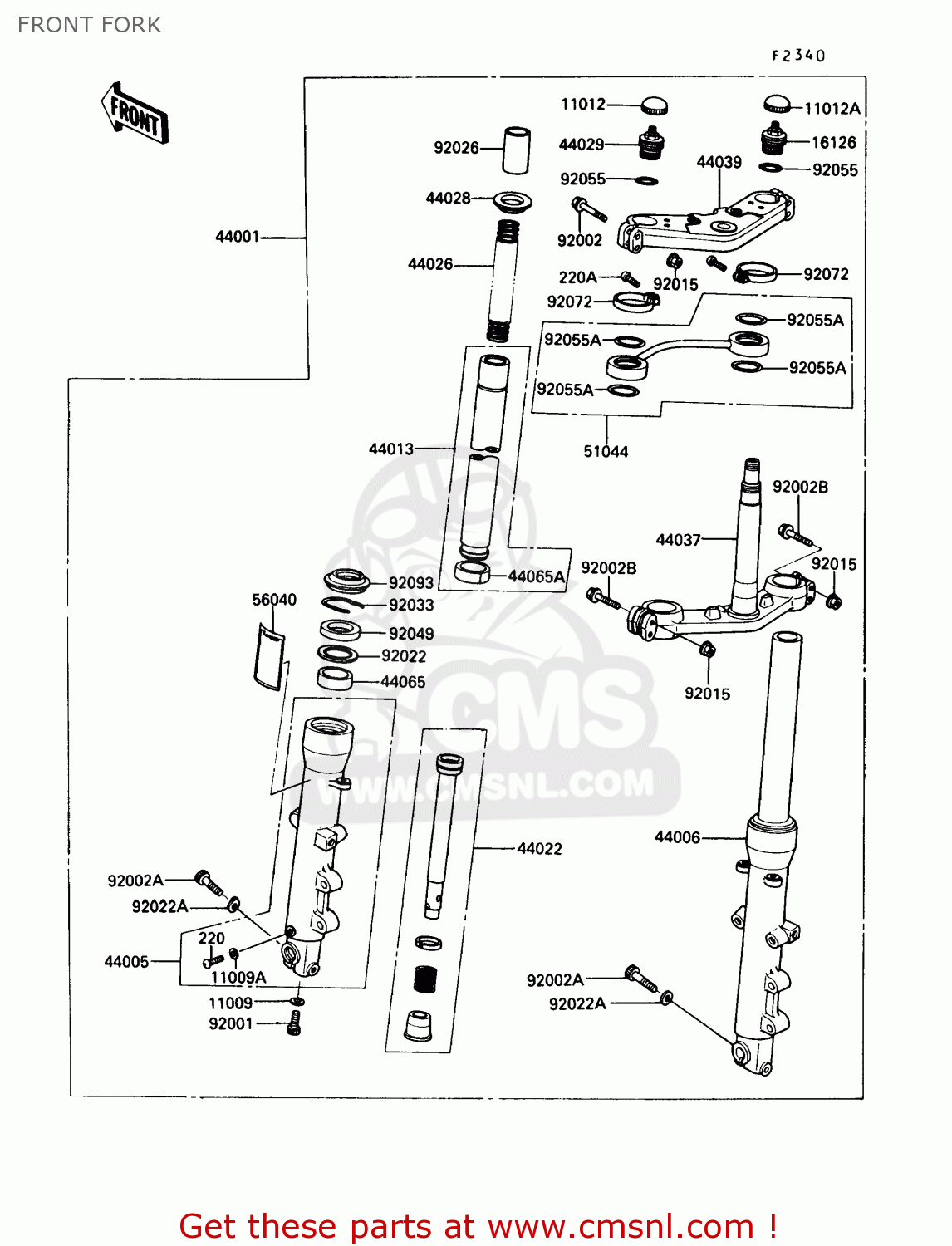 FRONT FORK ZG1000A4 CONCOURS 1989 CANADA