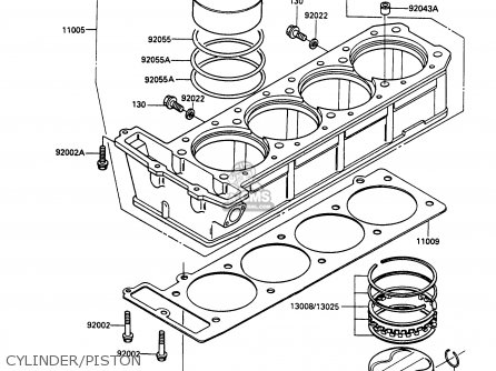 CYLINDER/PISTON - ZG1000A4 CONCOURS 1989 CANADA