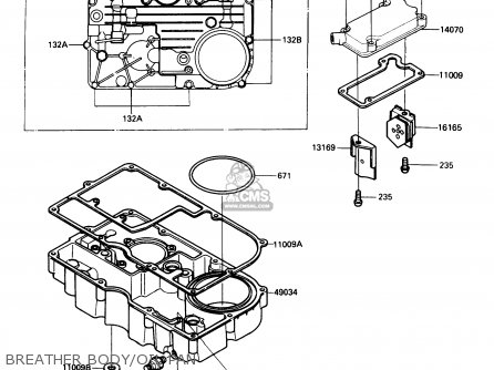 BREATHER BODY/OIL PAN - ZG1000A4 CONCOURS 1989 CANADA