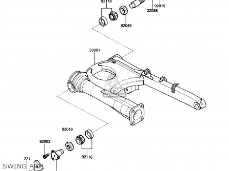 SWING ARM - ZG1000A4 CONCOURS 1989 CANADA
