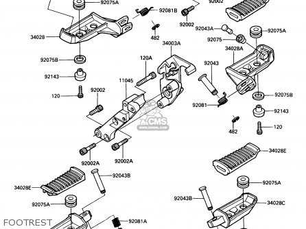 FOOTREST - ZG1000A4 CONCOURS 1989 CANADA