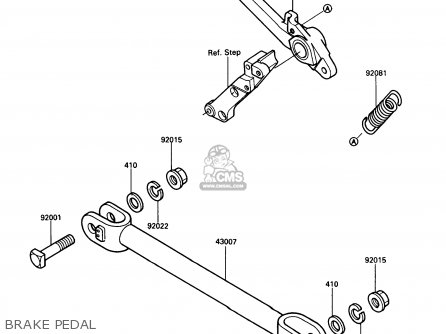 BRAKE PEDAL - ZG1000A4 CONCOURS 1989 CANADA