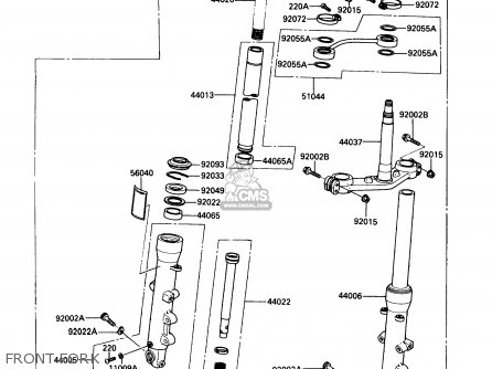 FRONT FORK - ZG1000A4 CONCOURS 1989 CANADA