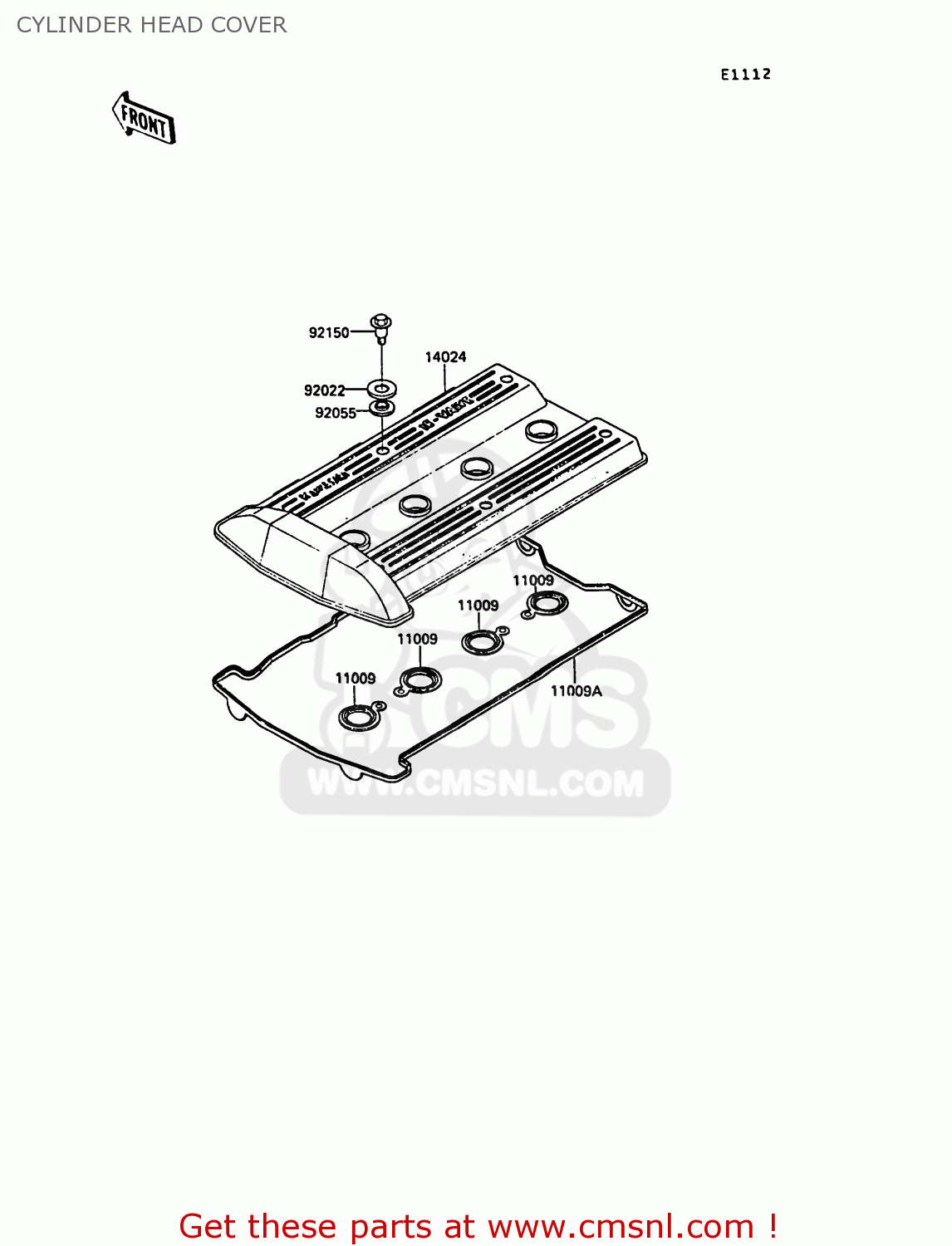CYLINDER HEAD COVER ZG1000A5 1000GTR 1990 EUROPE UK FR FG IT SD