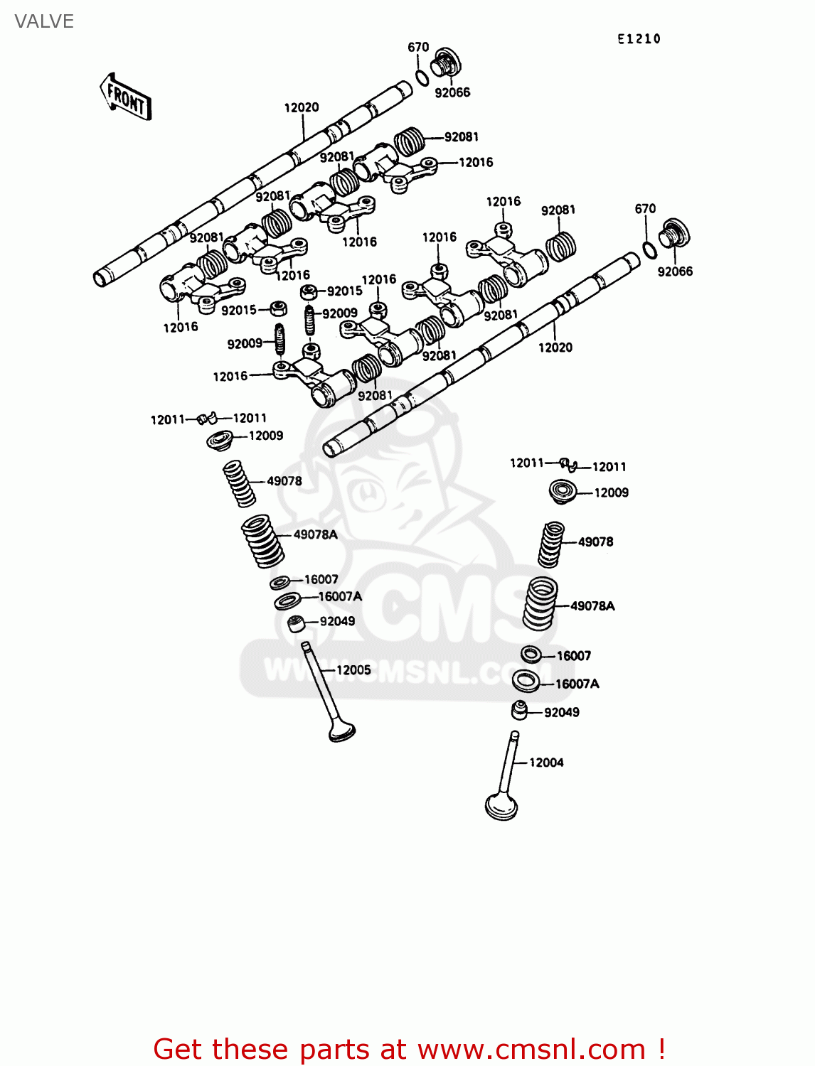 VALVE ZG1000A5 1000GTR 1990 EUROPE UK FR FG IT SD
