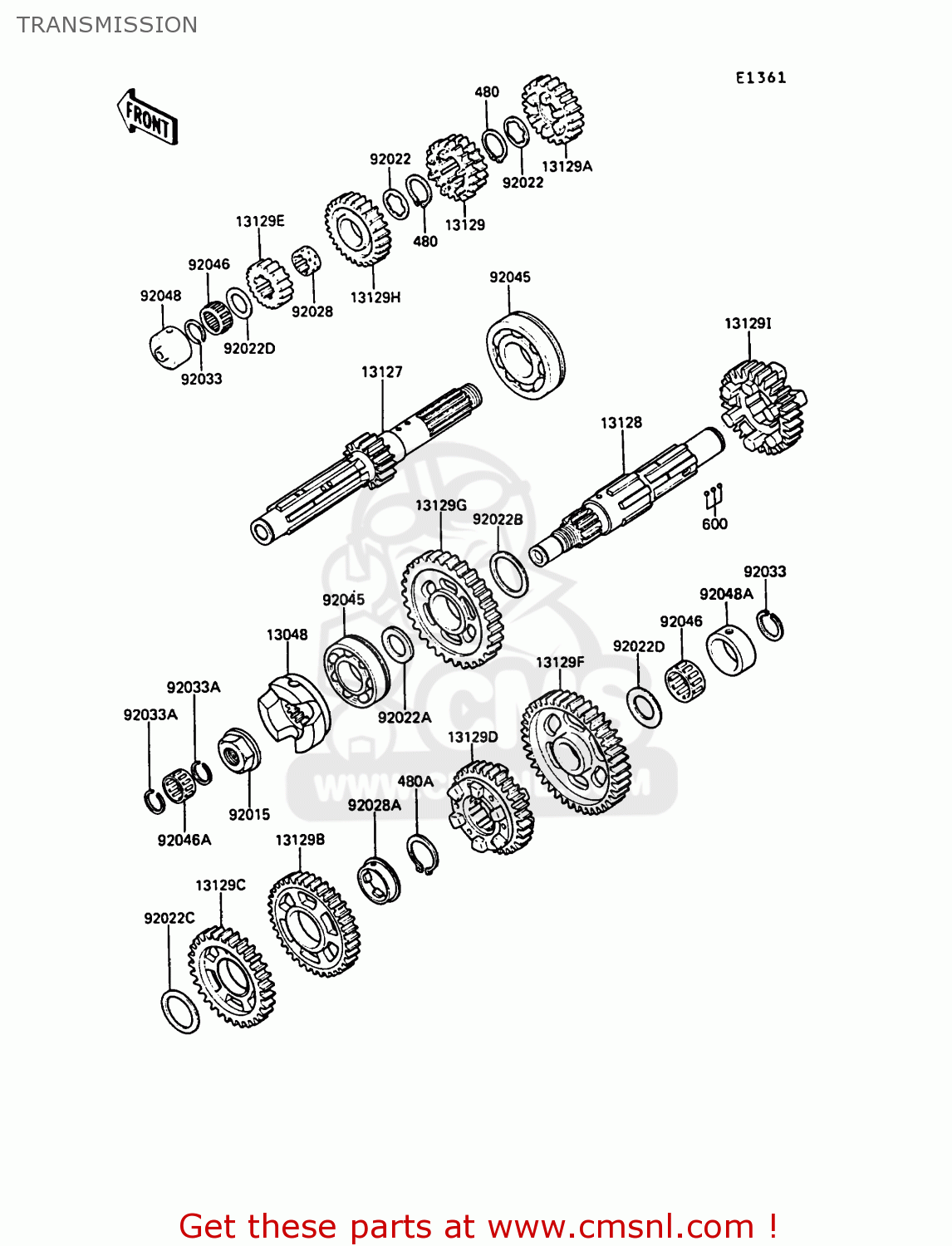 TRANSMISSION ZG1000A5 1000GTR 1990 EUROPE UK FR FG IT SD