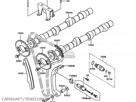 CAMSHAFT/TENSIONER - ZG1000A5 1000GTR 1990 EUROPE UK FR FG IT SD