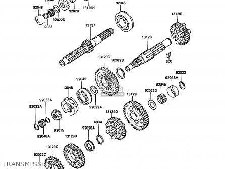 TRANSMISSION - ZG1000A5 1000GTR 1990 EUROPE UK FR FG IT SD