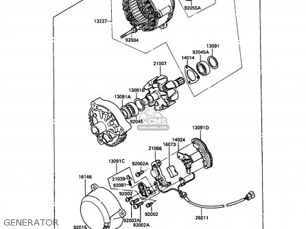 GENERATOR - ZG1000A5 1000GTR 1990 EUROPE UK FR FG IT SD