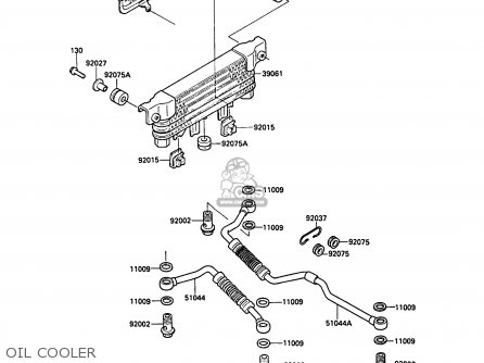 OIL COOLER - ZG1000A5 1000GTR 1990 EUROPE UK FR FG IT SD